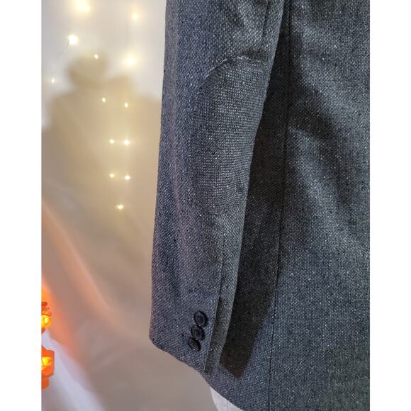 Banana Republic NWT Hack ing Wool Blazer Jacket Womens Size 2 Petite Gray White - Picture 8 of 13